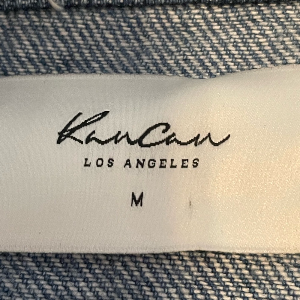 Kancan Los Angeles Distressed Jean Jacket with Frayed Bottom. 100% Cotton. - Picture 12 of 15